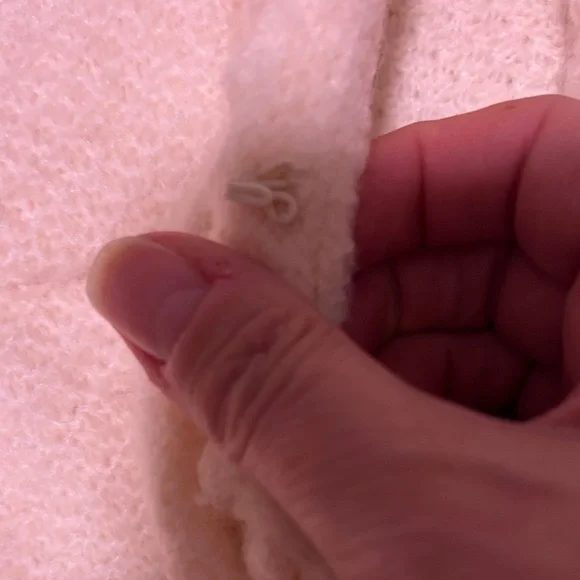 J. Crew..Cream Knit Cardigan W Rhinestone Button Accents on Cuffs & Collar - Picture 9 of 11